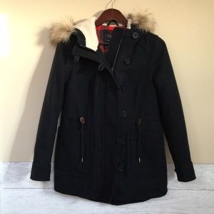 ⚡️Flash Sale AE faux fur toggle pea coat